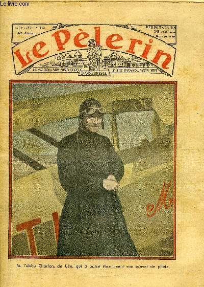 Le Plerin n 2955 - M. l'abb Charlon, de Lille, qui a pass rcemment son brevet de pilote, Un de plus, A Pierre L'Ermite, ce vieil ami du plerin, L'homme a l'ventaire n19 par Oliviero