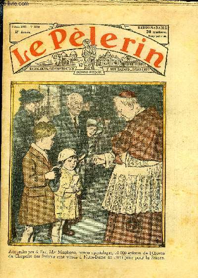 Le Plerin n 3036 - Accueillis par S. Exc. Mgr Maglione, nonce apostolique, 10 000 enfants de l'Oeuvre du Chapelet des Enfants sont venus a Notre Dame de Paris prier pour la France, Brassards et voiles blancs, Iphignie chez pharaon n10 par Myriam