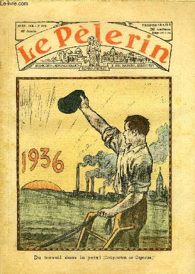 Le Plerin n 3066 - Du travail dans la paix, Bonne anne, Nividic, le plus beau phare du monde, Les inondations dans le Sud Ouest, Ceux de l'emeraude n12 par Jean Mauclre