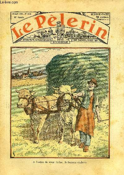 Le Plerin n 3095 - A l'ombre du vieux clocher, la fenaison s'achve, Les menottes, Esquimaux, Mr Lebrun en Haute Savoie, Le poisson, Ceux de l'emeraude n40 par Jean Mauclre