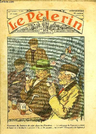 Le Plerin n 3135 - Concours de fumeurs de pipe dans les Flandres, Communiants, Exposition internationale 1937, le pavillon catholique pontifical, Exposition internationale des arts et des techniques dans la vie moderne, La fille du pharisien n5 par Mme