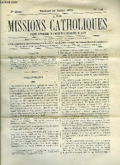 Les missions catholiques n 109 - Chine, Suite des nouvelles du massacre, Etats Unis, Catholiques et protestants, Philippopolis, Bref du Saint Pre aux lves de l'cole bulgare catholique latine, P-tch-ly oriental, Le chat du R.P. Leboucq