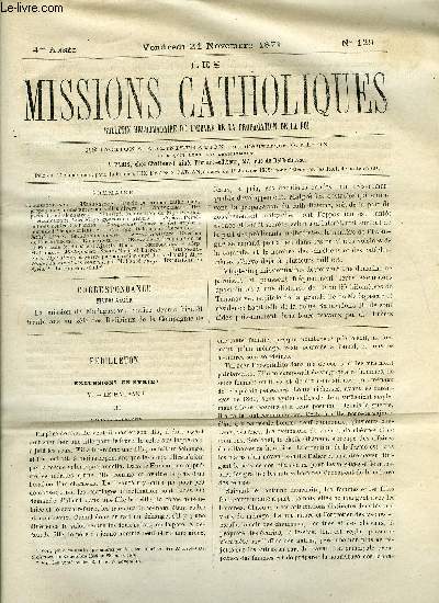 Les missions catholiques n 129 - Madagascar, Etat de la mission catholique, propagande protestante, nouvelles diverses, Clonfert, Nomination de Mgr Duggan, Hindoustan, Lord Mayo, gouverneur gnral, Japon, Perscutions contre les bonzes, Zanguebar