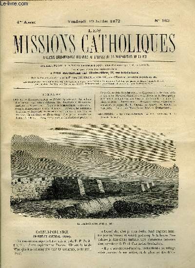 Les missions catholiques n 163 - P-tch-ly oriental, La cellule d'un bonze, La justice chinoise, Les inondations, Mouvement chrtien, Constantinople, Bannissement de Mgr Hassoun, Soleure, Le sminaire diocsain, Beyrouh, Anniversaire de l'avnement