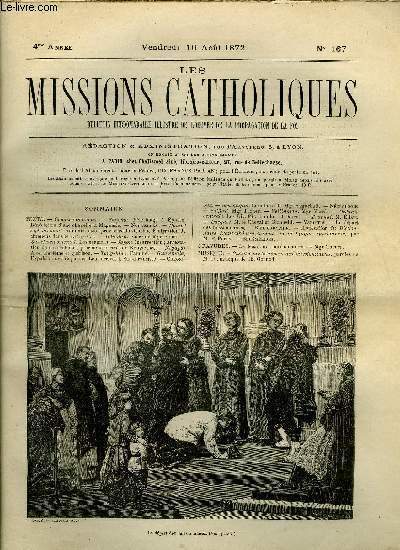 Les missions catholiques n 167 - Smyrne, Plerinage a Ephse, Bndiction d'une chapelle a Magnsie, Hou-p septentrional, Administration provisoire du vicariat, Emigration de chrtiens dans le Kiang-son, Hou-nan, Sacre de Mgr Banci, Su-tchuen oriental