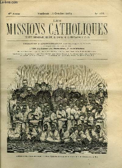 Les missions catholiques n 175 - Syrie, Occupation dfinitive de Bzommar par les schismatiques, Andrinople, Bref du Saint Pre a Mgr Popoff, Constantinople, Rapport annuel des associations des Dames de charit, Genve, Protestation de Mgr Mermillod