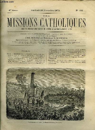 Les missions catholiques n 182 - Etats Unis, Le libralisme amricain et les missions indiennes (suite et fin), Russie et Pologne, Le gouvernement russe et le Saint Sige, Le synode catholique de Saint Ptersbourg, Les vques exils, Cochinchine