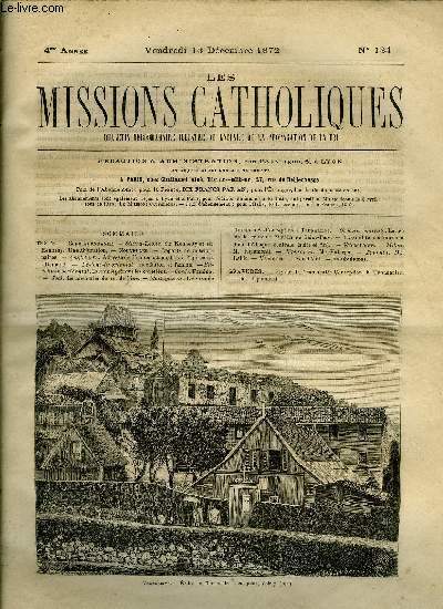 Les missions catholiques n 184 - Sierra-Leone, Sir Kennedy et sir Hennesy, Une abjuration, Angleterre, Adresse de l'piscopat anglais a l'piscopat allemand, P-tch-ly oriental, Inondation et famine, Su-tchuen occidental, Calmonies contre les chrtiens