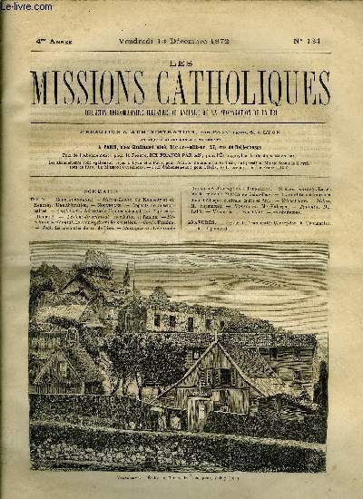 Les missions catholiques n 184 - Sierra-Leone, Sir Kennedy et sir Hennesy, Une abjuration, Angleterre, Adresse de l'piscopat anglais a l'piscopat allemand, P-tch-ly oriental, Inondation et famine, Su-tchuen occidental, Calmonies contre les chrtiens