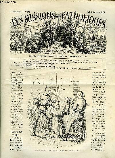 Les missions catholiques n 294 - Thibet, la douane de Kouy-fou, Nouvelles de Batnang et de Yer-ka-lo, Port d'Espagne, La perscution en Allemagne, L'ile de Sainte Croix, Les supplices chinois : la torture des mains, la marque, la cangue