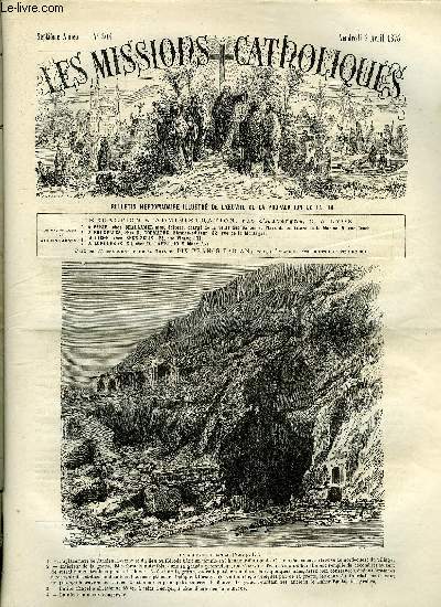 Les missions catholiques n 304 - Chine, la mort de l'empereur, La perscution religieuse en Allemagne, La perscution religieuse en Suisse, La grotte de Banias, Entre du village de Banias