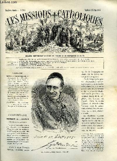 Les missions catholiques n 314 - Rpublique de l'Equateur, Les Gibaros et les Napos, Voyage de la reine chez les Betsilos (suite), Mgr Justiniani, Le camp de la reine de Madagascar a Mahamasina