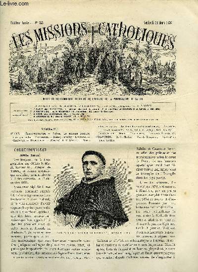 Les missions catholiques n 355 - Jaffna, Le schisme goanais, visite pastorale, Le Tong-King mridional (suite), Le pays de Ning-ko, R.P. Chollet, Vue de Kianjasoa, Porte d'une place fortifie