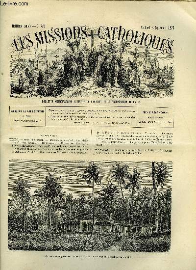 Les missions catholiques n 379 - Birmanie orientale, Une visite aux Carians rouges, Un plerinage en Terre Sainte (suite et fin), L'hopital des varioleux a Jaffna, L'ancienne glise des Jsuites dans le fort de Jaffna