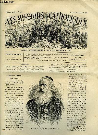 Les missions catholiques n 382 - Bale, la situation religieuse, Sacre de l'vque intrus Herzog, Madur, La station de Vellour, Notes sur la msopotamie, Mgr Arakial, Vue de Zelah