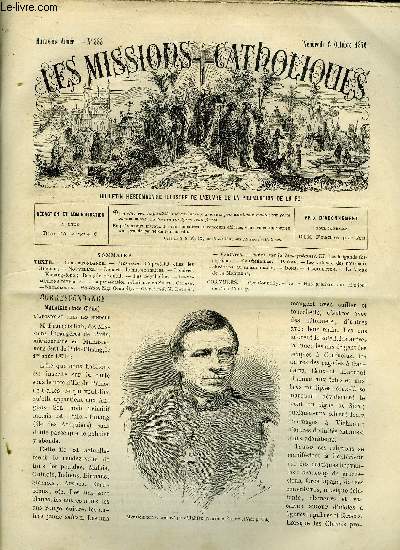 Les missions catholiques n 383 - Malaisie, L'apostolat chez les Hindous, Notes sur la Msopotamie, Les brigands Circassiens, Le Vieux de la Montagne, Mgr Connolly, Le P. Hab prchant aux Hindous de Pulo-Pinang