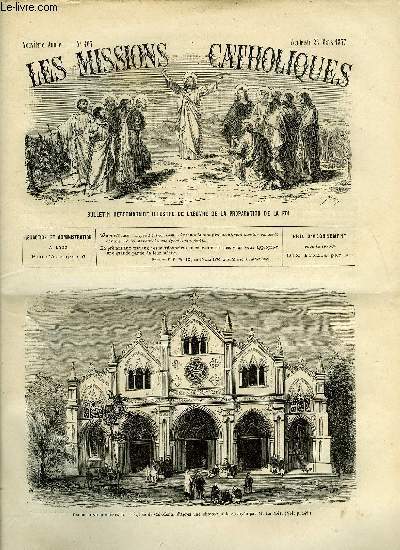 Les missions catholiques n 407 - Constantinople, La situation des chrtiens, De quelques tribus sauvages de la Chine et de l'Indo Chine (suite), Eglise de Ca-Mong, Rception de Mgr Canoz a Pamben