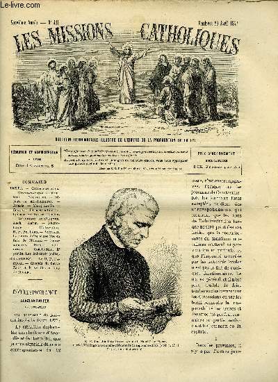 Les missions catholiques n 411 - Constantinople, La situation, La perscution religieuse en Suisse, Le R.P. Petitjean, Croquis du fleuve Zare et de ses iles en face de Mboma