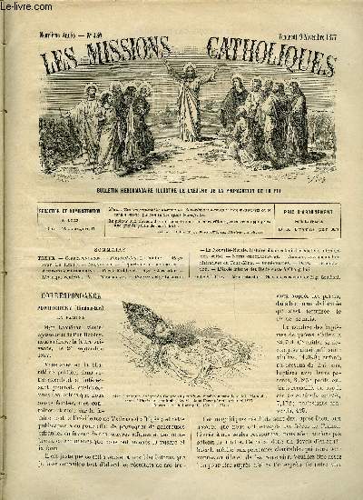 Les missions catholiques n 440 - Pondichry, La famine, Mayssour, La famine, La Nouvelle Nursie, histoire d'une colonie bndictine, L'cole interne des religieuses a Chang-hai, Mgr Leturdu, Seconde caravane de Mgr Comboni