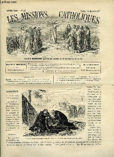 Les missions catholiques n 445 - Constantinople, Le synode armnien catholique, Cloture du synode armnien, La missio du Nguru, Nouvelle Nursie (2 dessins)