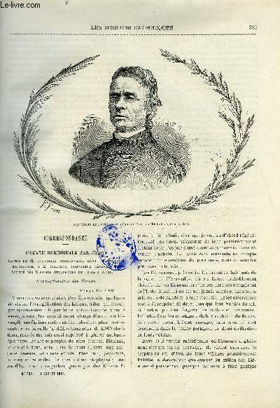 Les missions catholiques n 735 - Birmanie mridionale, lettre de M. Bringaud, l'vanglisation des Khiens, La mission de Cochinchine occidentale par M. Louvet, les franais a Saigon, Antioche et ses environs par le R.P. Moyse, Epigraphie chrtienne