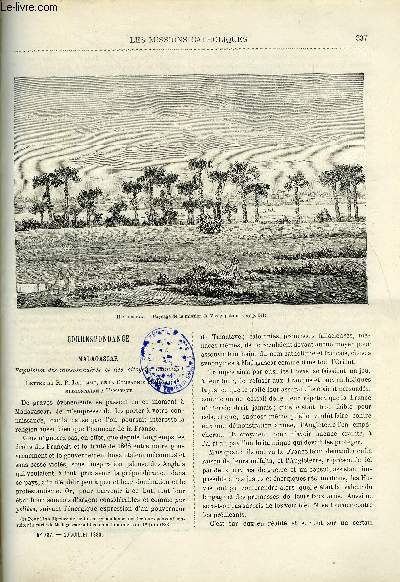 Les missions catholiques n 737 - Madagascar, expulsion des missionnaires et des citoyens franais, lettre du R.P. Lacomme, Epigraphie chrtienne de Carthage par le R.P. Delattre, L'tat social dans l'Inde par le R.P. Dom Thophile, La mission