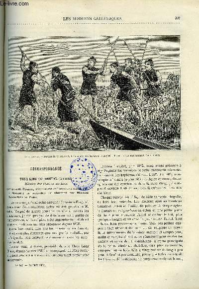 Les missions catholiques n 742 - Tong-King occidental, mission des Chau et du Laos, lettre de M. Pinabel, Vicariat apostolique de Mgr Miche par M. Louvet, Epigraphie chrtienne de Carthage par le R.P. Delattre