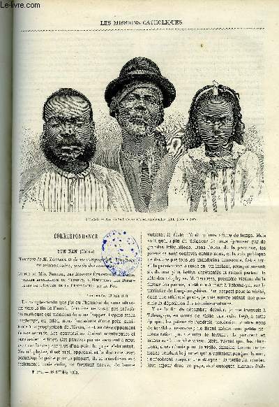 Les missions catholiques n 749 - Yun-Nan, massacre de M. Terrasse et de ses compagnons, spulture du missionnaire, procs des assassins, lettre de Mgr Fenouil, Au pays des Khondes, voyage racont par le R.P. Domenge, Le Djbel-Nouba par le R.P. Stanislas