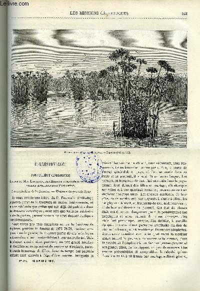 Les missions catholiques n 754 - Pondichry, lettre de Mgr Laouenan, Esquisse d'une flore mdicale et industrielle - Amaryllides, Le protestantisme a Madagascar, De Zeilah a Farr par Mgr Louis de Gonzague Lasserre