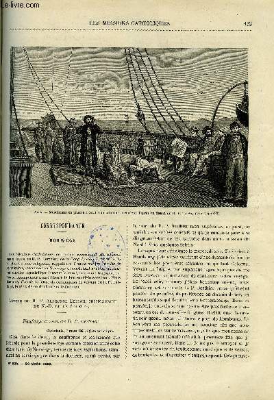 Les missions catholiques n 824 - Norwge, lettre du R.P. Alphonse Besson, Jaffna, un cyclone et ses ravages, lettre de Mgr Mlizan, Prs des grands lacs, le Nyanza par Mgr Livinhac