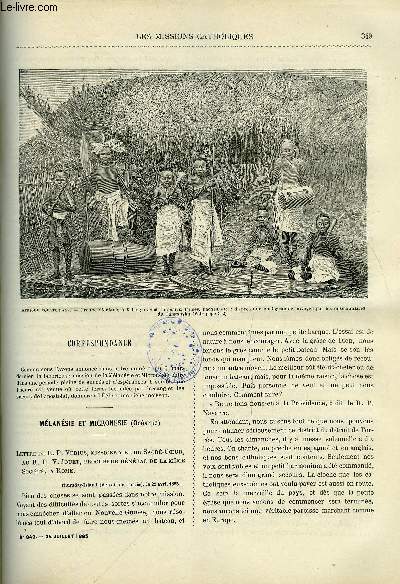 Les missions catholiques n 842 - Mlansie et Micronsie, lettre du R.P. Verius, Le Tanganyka par Mgr Charbonnier, Une excursion dans la basse Egypte par M. Barron