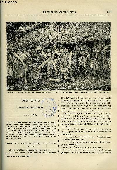 Les missions catholiques n 858 - Bengale occidental, lettre du P. Joseph Mullender, Une tourne dans le vicariat apostolique du Zanguebar, Une excursion en Cilicie par le R.P. Amde de Damas