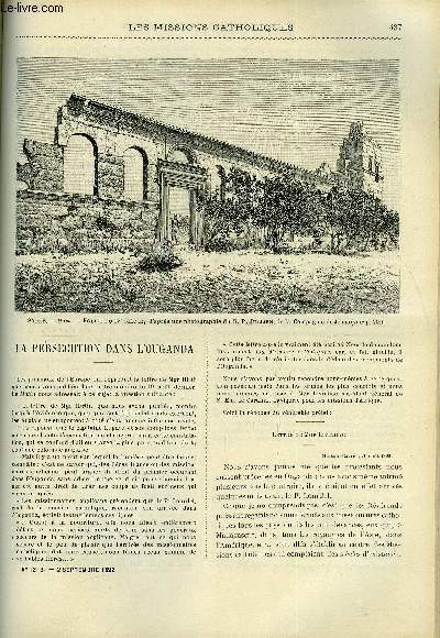 Les missions catholiques n 1213 - La perscution dans l'Ouganda, Voyage dans la Syrie septentrionale par le R.P. Jullien, Au Kilima-Ndjaro par Mgr Alexandre Le Roy, Sur les rives du fleuve Saint Joseph