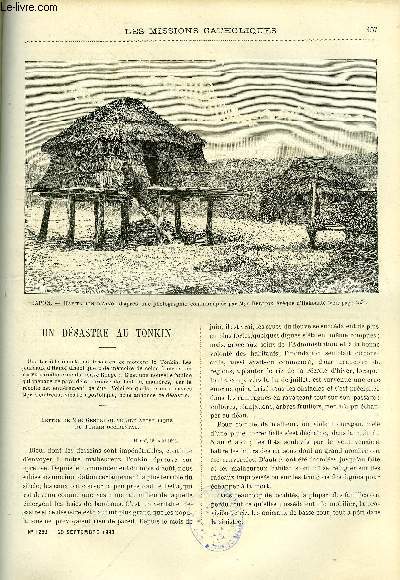 Les missions catholiques n 1269 - Un dsastre au Tonkin, Chez les aino, indignes de l'ile Yeso, A travers la Mandchourie