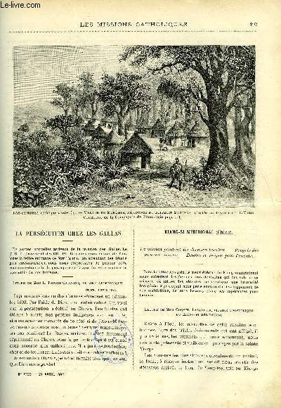 Les missions catholiques n 1299 - La perscution chez les Gallas, Kiang-si mridional, Excursion au Zambze par le R.P. Victor Courtois, Rcits maoris par le R.P. Cognet, Chez les sauvages de la cochinchine orientale