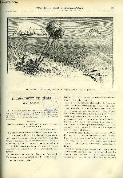 Les missions catholiques n 1317 - Tremblement de terre au Japon, Cote de Bnin, l'hopital d'Abeokuta, Le pays et la mission du Taita, Les missionnaires franais a Siam par Adrien Launay