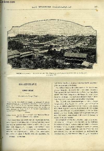 Les missions catholiques n 1352 - Congo belge, un coin du congo belge, Mandchourie et Sibrie orientale par Adrien Launay, Dans la fort par R.P.L. Lejeune, Fleurs de core par un missionnaire