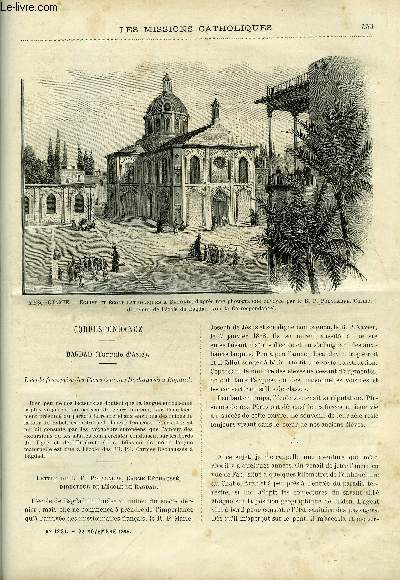Les missions catholiques n 1381 - Bagdad, l'cole franaise des Pres Carmes Dchausss a Badgad, Une tourne pastorale en Norvge par Mgr Fallize, Excursion apostolique dans l'Urua par le R.P. Guillem, Un terrible hiver par M. Letort