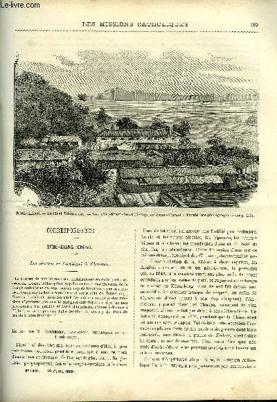 Les missions catholiques n 1401 - Tch-Kiang, les oeuvres de l'archipel de Chu san, Les rminiscences d'un missionnaire du Basutoland par le R.P. Porte, Carthage, fouilles pratiques en 1892 et 1893, Promenade a travers la mission de la Nouvelle Guine