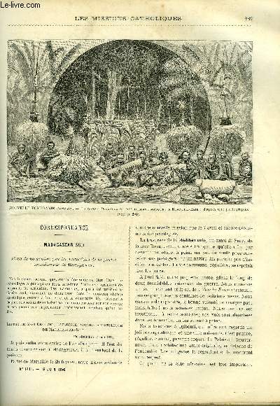 Les missions catholiques n 1411 - Madagascar sud, prise de possession par les Lazaristes de la partie mridionale de Madagascar, Haute Egypte, rtablissement de la hirarchie copte catholique, En Nouvelle Pomranie par le R.P.J.V., Dans les forts khonde