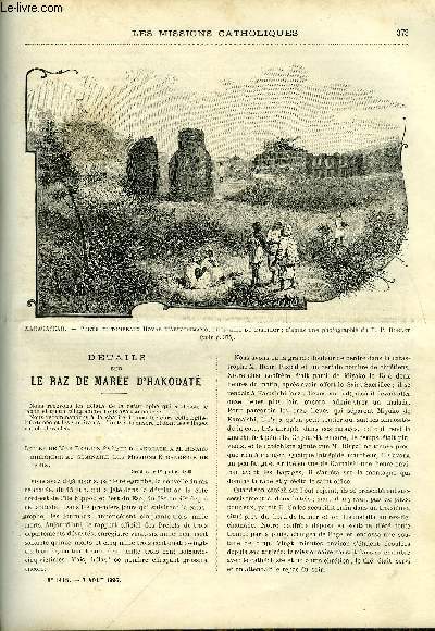 Les missions catholiques n 1418 - Dtails sur le raz de mare d'Hakodat, Nouvelles de Madagascar, Les rminiscences d'un missionnaire du Basutoland par le R.P. Porte, Senda, la capitale du japon nord par M. Ribaud