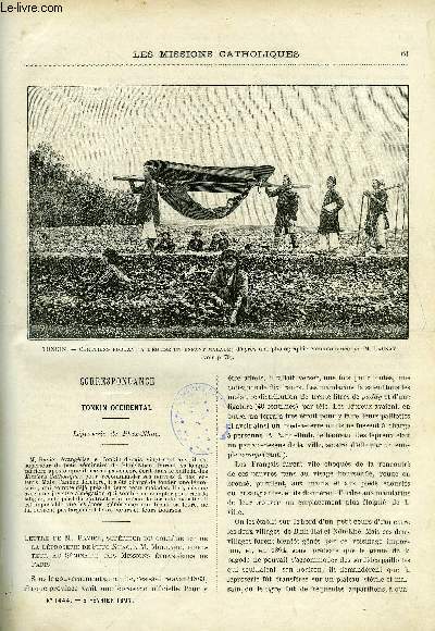 Les missions catholiques n 1444 - Tonkin occidental, lproserie de Phuc-Nhac, Les pygmes par Mgr Le Roy, Un t au japon boral par Michel Ribaud, Souvenirs du tonkin catholique par Adrien Launay