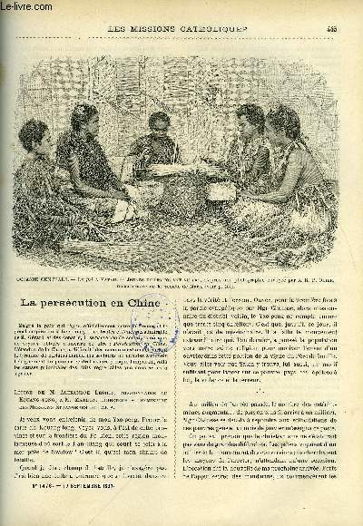 Les missions catholiques n 1476 - La perscution en Chine, En Nouvelle Pomranie, cannibalisme dans l'archipel Bismarck, Le royaume de Tonga par le R.P. Armand Olier, Les pygmes par Mgr Le Roy