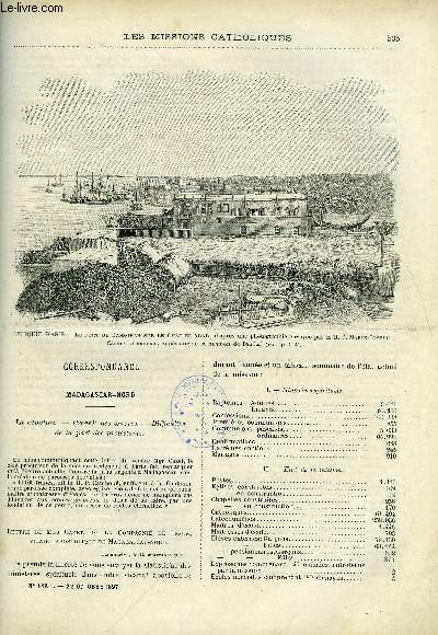 Les missions catholiques n 1481 - Madagascar nord, la situation, Victoria Nyanza septentrional, l'insurrection du congo belge, De Bombay a Bagdad par le R.P. Marie Joseph du Sacr coeur, Carthage par le R.P. Delattre