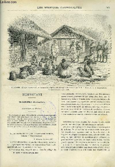 Les missions catholiques n 1486 - Trichinopoly, conversions au Madur, Congo franais, progrs de l'vanglisation, Au coeur de l'Afrique par Mgr Prosper Augouard, Au Dahomey, de Porto Novo a Ktou