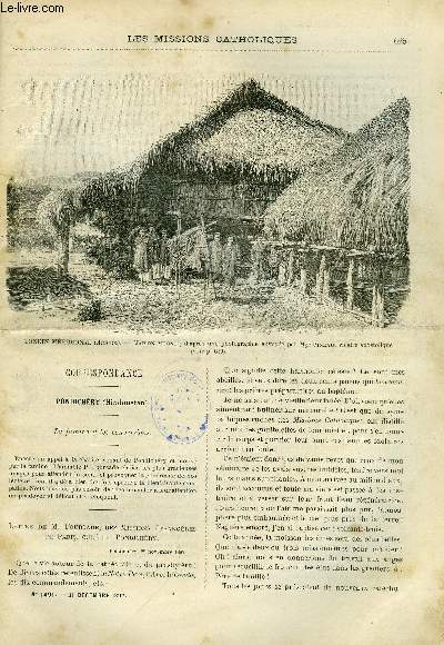 Les missions catholiques n 1491 - Pondichry, la famine et les conversions, Kouang-tong, admirable mouvement de conversions, Au tonkin mridional par M. Guignard, La lpre et les lpreux