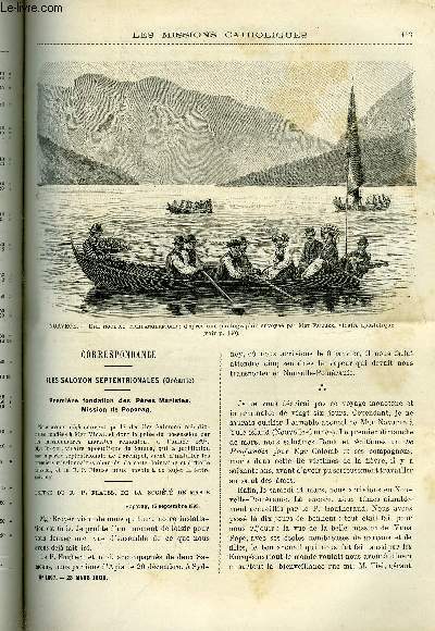 Les missions catholiques n 1607 - Iles salomon septentrionales, premire fondation des Pres Maristes, mission de Poporag, Souvenirs franco-tonkinois, Promenades en Norvge par Mgr Fallize, Dans le Haut Canada par Mgr Grouard