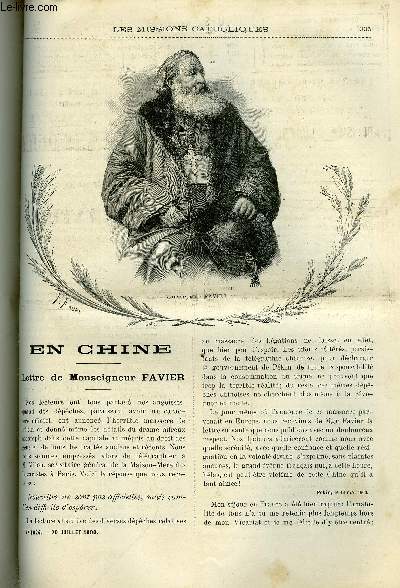 Les missions catholiques n 1624 - En Chine, lettre de Monseigneur Favier, Chez les Fang par le R.P. Trilles, Gurison et conversion de fumeurs d'opium du tch-li sud est