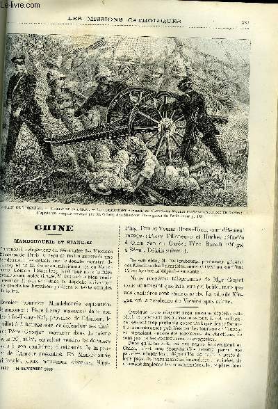 Les missions catholiques n 1632 - Chine, Mandchourie et Kiang si, Le congrs marial de Lyon et les ftes du couronnement de N.D. de Fourvire, Deux mois chez les miaoste par M. Paul Vial, Souvenirs franco-tonkinois, Un coin du sngal par le R.P. Dchaud