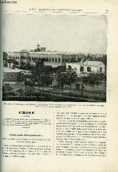 Les missions catholiques n 1654 - Chine, chan-tong septentrional, Saint Boniface, mission chez les sauvages, En tourne apostolique au Gabon par le R.P. Briault, Considrations sur la dcadence du Cleste Empire